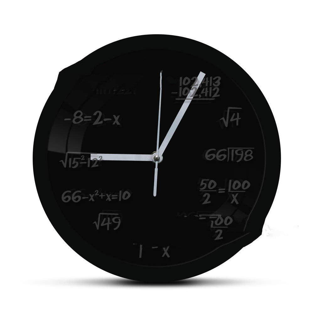 LED Luminous Wall Clock Black Wall Clock Math Formula Arithmetic Scale Home Decoration Clock Wall Clock Cross-border Customization