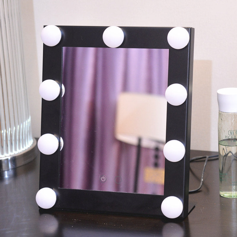Square light bulb makeup mirror