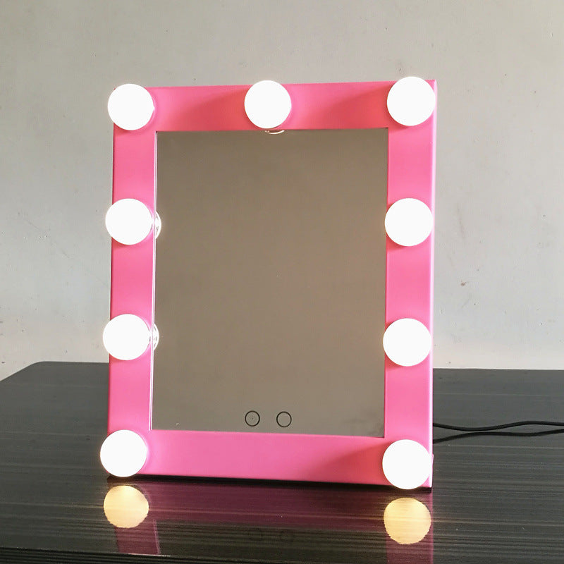 Square light bulb makeup mirror