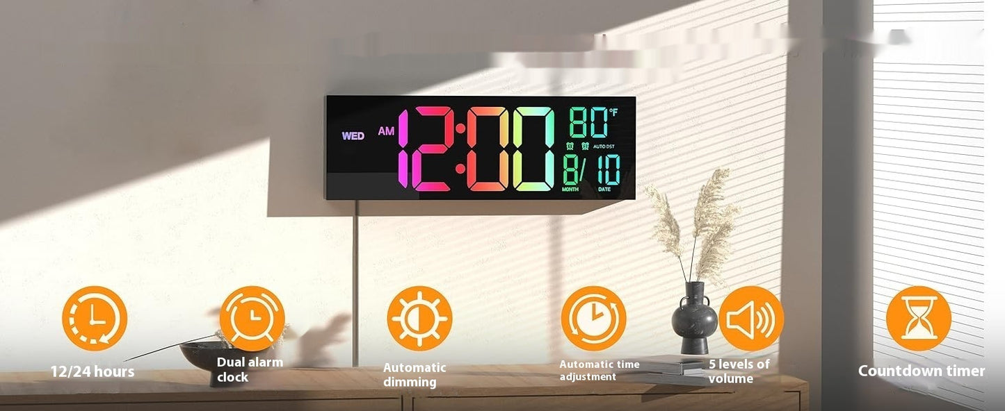 Simple Large Screen LED Wall Clock Wall Clocks Modern