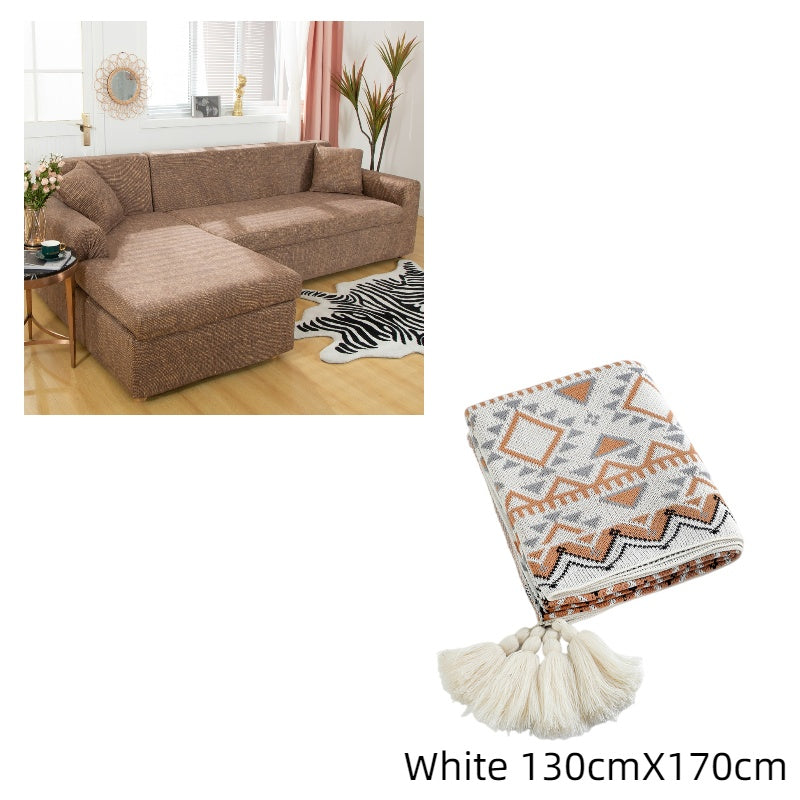 Anti-cat Scratch Dust Protection Old Fashioned Elastic Universal Sofa Cover